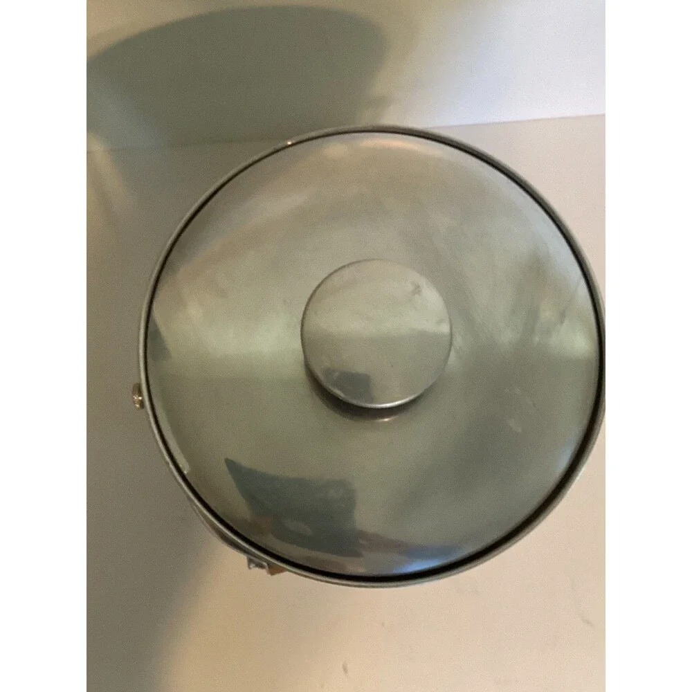 Vintage Cavalier Moderne National Silver Company, Italy Ice Bucket Green